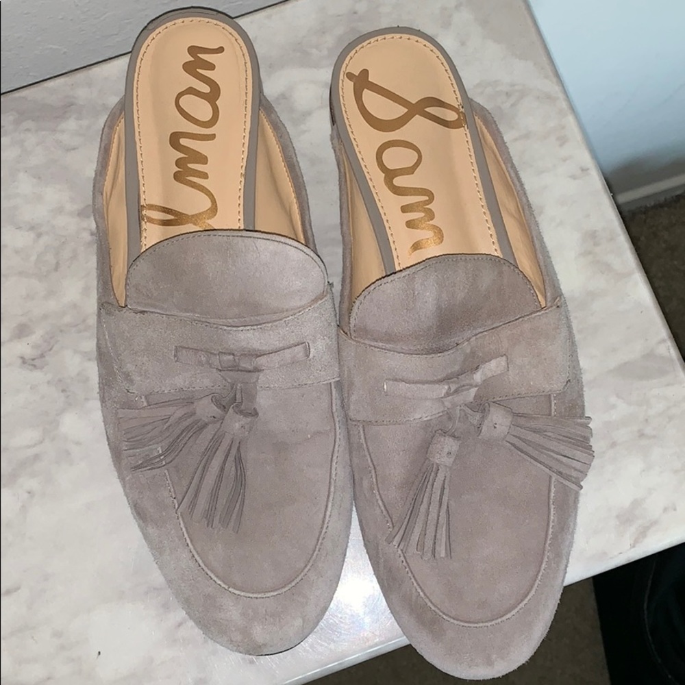 Sam Edelman grey suede slides. Size 8.